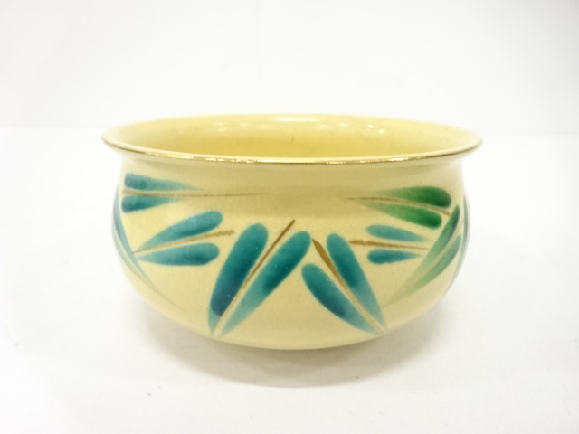 金彩色絵　笹絵　建水